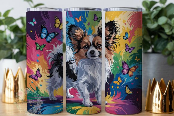 Colorful Dog Art 20oz Tumbler Wrap