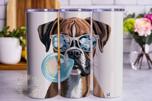 Cool Boxer Dog Sunglasses Bubblegum 20oz