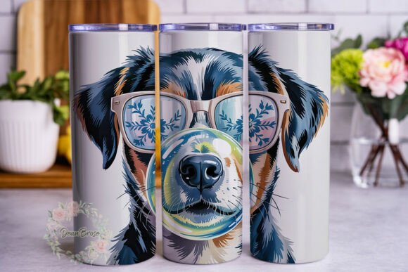 Cool Dog Sunglasses Bubble Gum 20oz Tumb