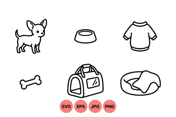 Cute Chihuahua Dog Clipart Pack