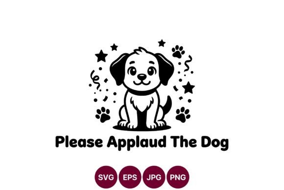 Cute Dog Applause Design