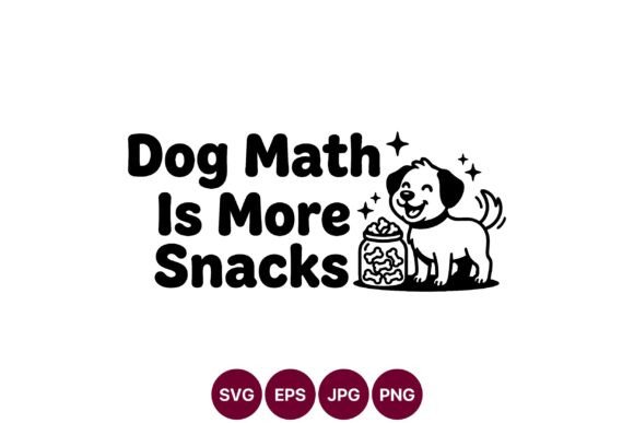 Cute Dog Math Snack Clipart
