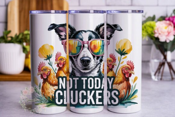 Dog with Chickens 20oz Tumbler Wrap