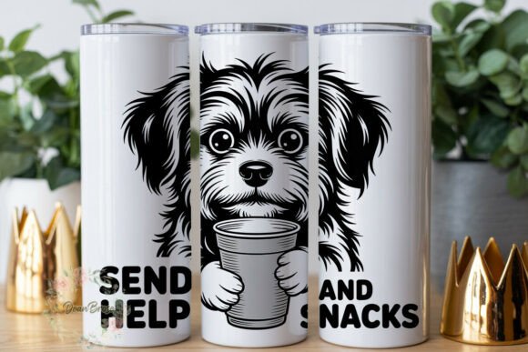 Dog with Coffee 20oz Tumbler Wrap