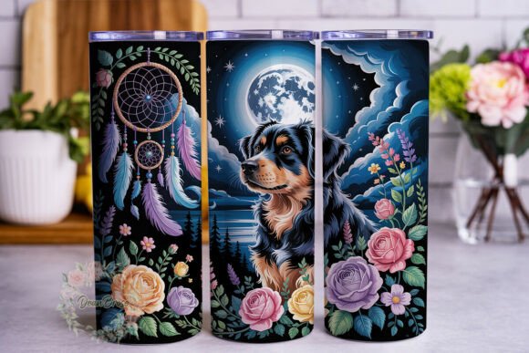 Dreamy Dog Celestial Floral 20oz Tumbler