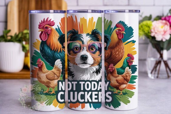 Funny Dog Chicken 20oz Tumbler Wrap