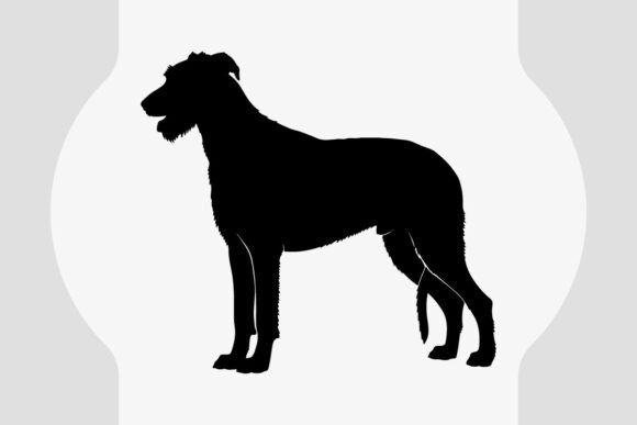 Irish Wolfhound Dog Silhouette Standing