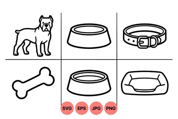 Minimal Dog Icon Line Art