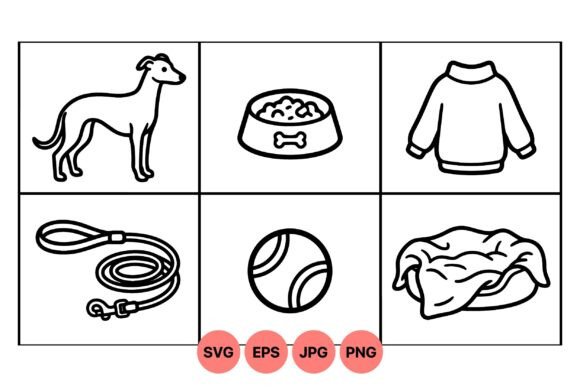 Pet Care Essentials Icons Svg