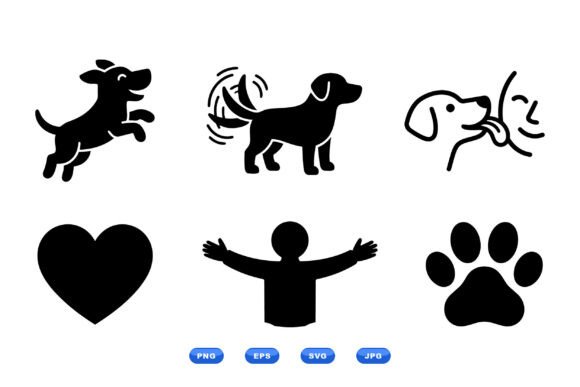 Playful Dog Icon Collection