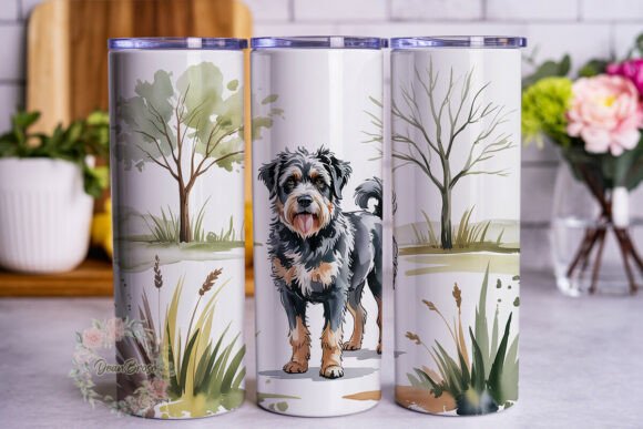 Schnauzer Dog Watercolor 20oz Tumbler