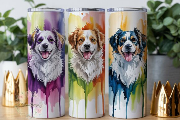 Watercolor Shih Tzu Dog 20oz Tumbler